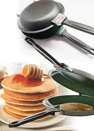 Двостороння сковорода для млинців pancake maker (ceramic non-stick) — для ідеальних панкейків, омлетів та мініпіци
