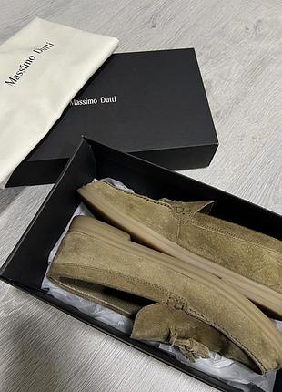 Лофери massimo dutti замшеві