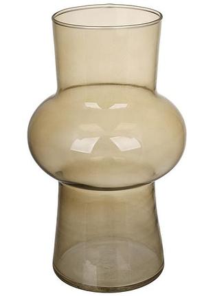 Ваза скляна retro d12*20см, колір - коричневий
