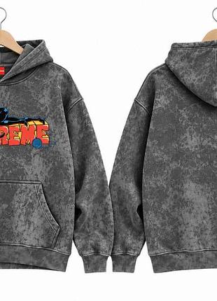 Худи с эффектом вываривания supreme