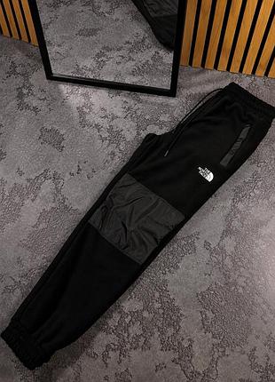 Брюки the north face флисовые черные зимние с плащевкой s-xxl