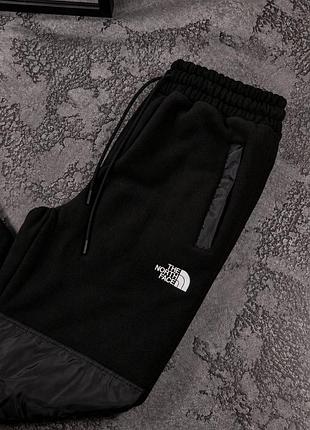 Зима: черные брюки the north face флисовые с плащенкой s-xxl
