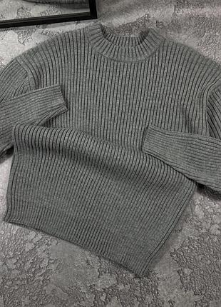 Stone island свитшот серый вязаный s-xxl демисезон