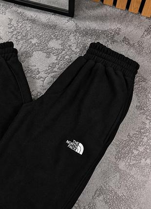 Черные теплые брюки the north face из флиса s-xxl зима