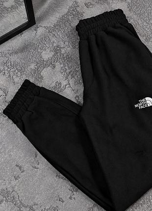 Флисовые теплые брюки зима the north face черные s-xxl