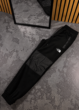 Брюки the north face черные флисовые с плащевкой s-xxl зима