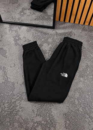Теплые флисовые брюки the north face черные s-xxl зима