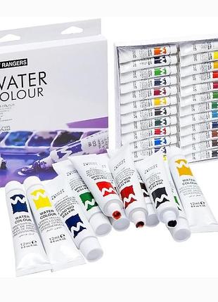 Набор акварельных красок art rangers water colour 24 цвета по 12 мл для художников и студентов