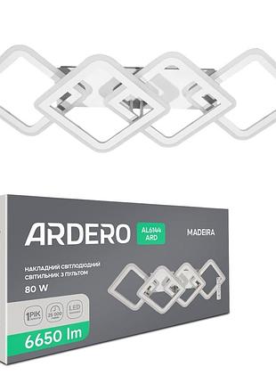 Світлодіодна накладна люстра ardero al6144ard madeira 80вт білий
