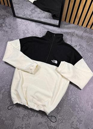 S-xxl зима чорно-білий флісовий анорак the north face