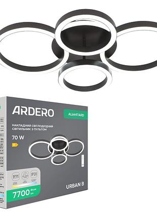 Світлодіодний накладний світильник ardero al6497ard urban b 70вт чорний