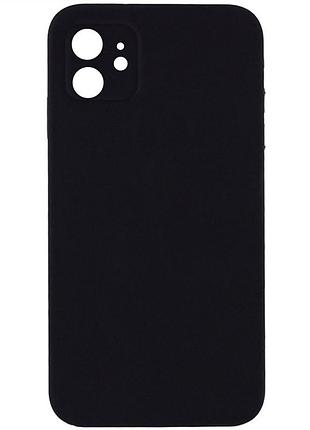 Чохол на iphone 11 чорний матовий із захистом камери та мікрофіброю для айфон 11