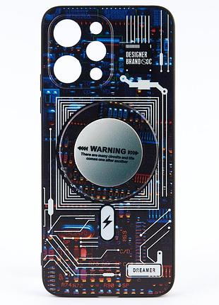 Чехол на xiaomi redmi 12 силиконовый с магнитным кольцом и popsocket для сяоми редми 12