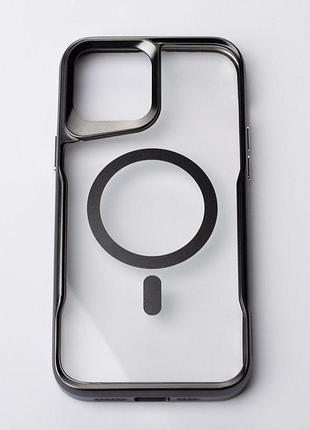 Чохол на iphone 14 pro чорний протиударний з magsafe для айфон 14 про