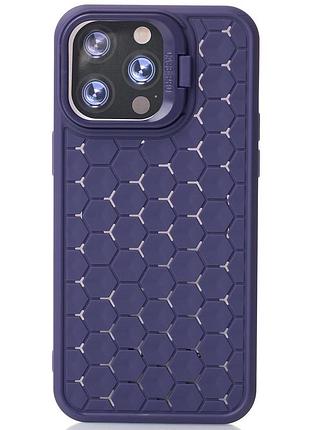 Чехол на iphone 11 pro фиолетовый силиконовый с magsafe и подставкой для айфон 11 про
