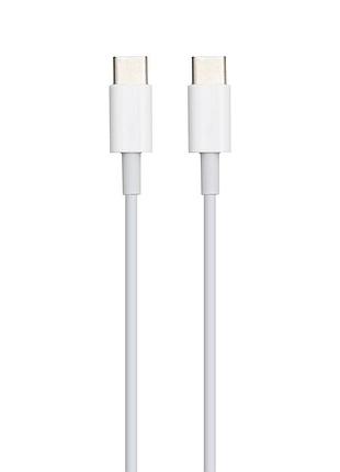 Кабель usb type-c на type-c 1 метр білий кабель тайпсі на тайпсі для зарядки пристроїв