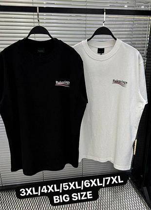 Мужская футболка balenciaga на большие размеры 3xl-7xl