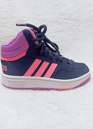 Утеплені черевики, хайтопи для дівчинки adidas, 30 розмір, устілка 19 см