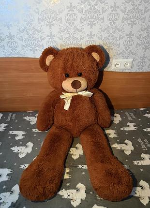 М'яка іграшка ведмедик 110 см коричневий 3