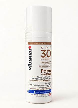 Тонований сонцезахисний крем для обличчя ultrasun face tinted honey spf 30, 50 мл