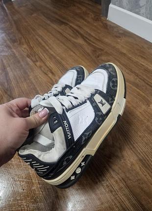 Кросівки louis vuitton trainer чорно-білі