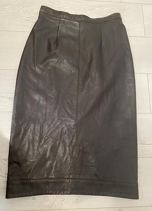 Кожаная юбка halston heritage 7