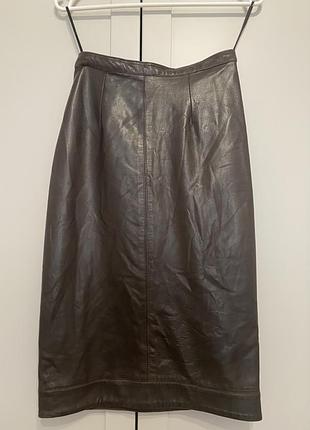 Кожаная юбка halston heritage 2