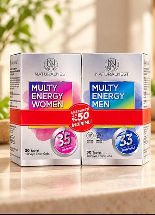 Naturalnest multi energy women + men — мультивітамінний набір для жінок та чоловіків .