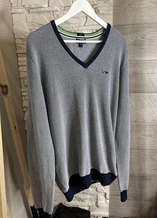 Чоловічий оригінальний светр джемпер реглан armani jeans slim fit xxl