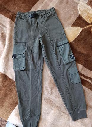 Спортивні штани zara карго хакі 11-12 років