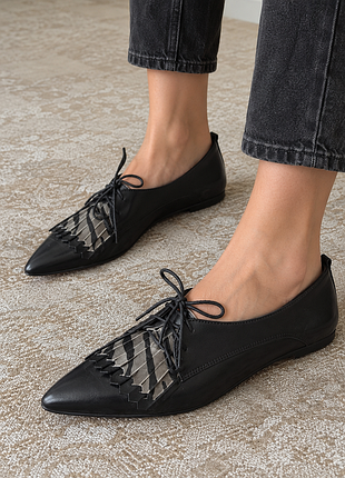 ❤️ крутежные кожаные лоферы от modern fashion (на ножку 24,5 см)