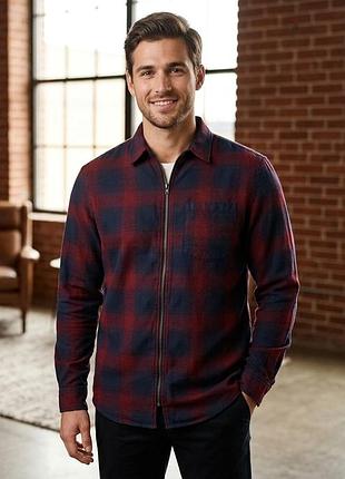 Мужская рубашка на молнии jack &amp; jones в клетку р. l