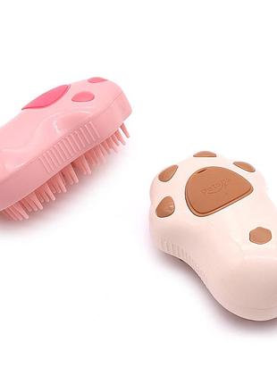 Паровая щетка cat's paw pet spa 3 в 1 для кошек и собак, расческа для вычесывания шерсти с распылителем и usb