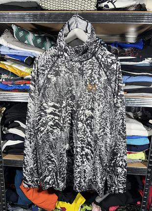 Burton ak power grid hood arctic camo hoodie mens l size