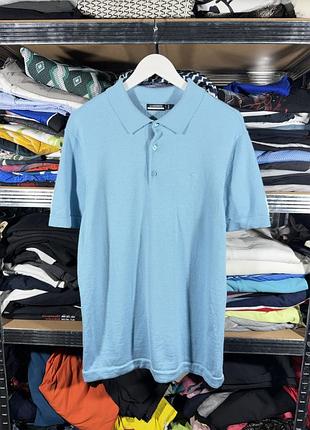 J.lindeberg lear knitted shirt merino wool polo mens m size