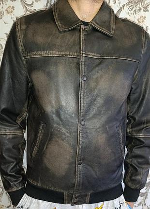 Куртка мужская кожаная asos vintage