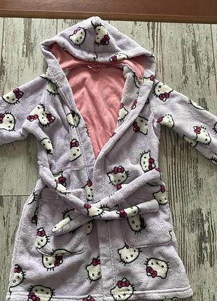 Халат флисовый сиреневый hello kitty