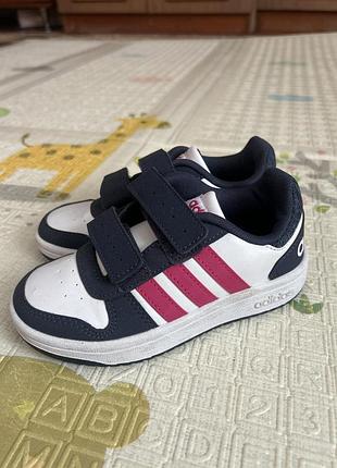Кросівки для дітей adidas низькі 28 розмір 17,5 см біло-сині