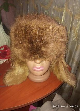 Шапка нутрия винтажная