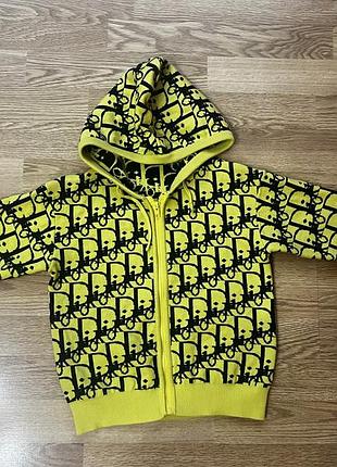 Детская кофта зип-худи dior на 3-4 года (рост 98-104)