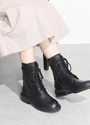 Черевики жіночі clarks tilham lace чорні шкіряні