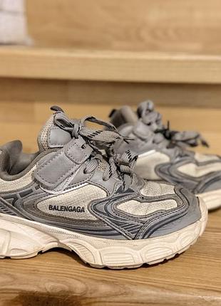Кросівки для дітей balenciaga сіро-білі низькі