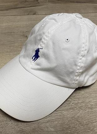 Оригинальная кепка бейсболка polo ralph lauren white синий логотип