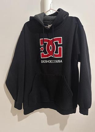 Худі чоловіче dc shoes чорне з логотипом