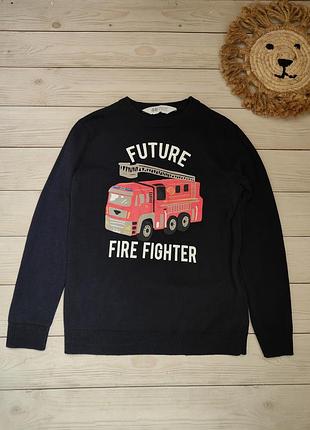 Дитячий светр h&m future fire fighter чорний 6-8 років
