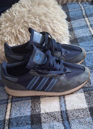 Кросівки adidas marathon tr синьо-сірі замшеві