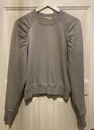 Свитшот женский короткий серый меланж h&amp;m eur40-42/eurm