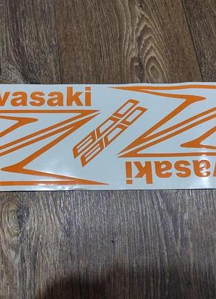 Помаранчевий наклейки на мотоцикл бак пластик kawasaki z800 з800 кавасаки