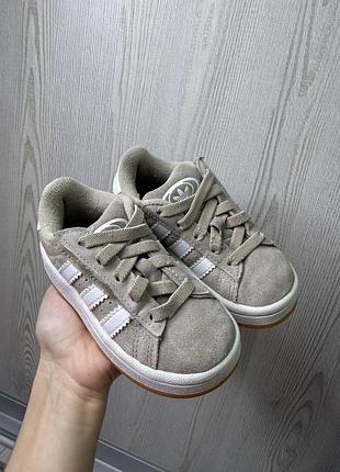 Кросівки дитячі adidas campus сірі замшеві