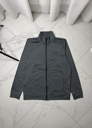 Спортивна олімпійка under armour track jacket | сіра | розмір m | оригінал
